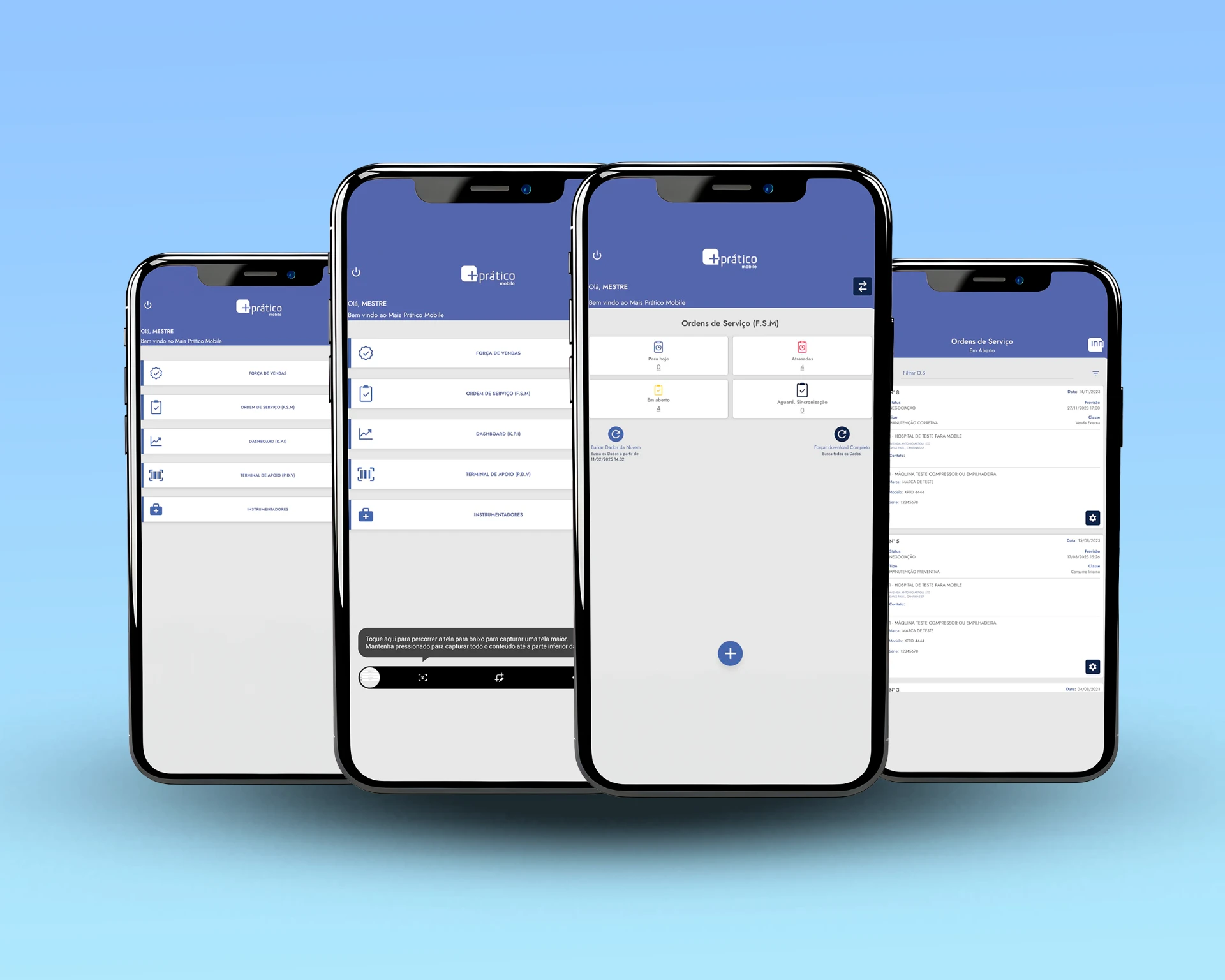 Aplicativo FSM da Inntegra® para gestão de ordens de serviço em dispositivos móveis